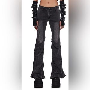 EUC Darker Wavs Frequency Wide Leg Denim Pants